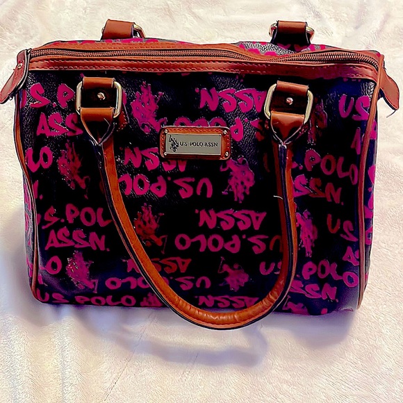 US POLO ASSN. hand bag, bought in late 90s, 1 ft by 1ft - Picture 1 of 5